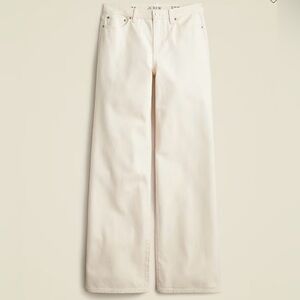 J.Crew Petite 84’ Lower-Rise Wide Leg Rigid Jeans in Ecru